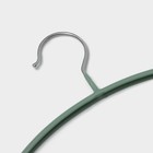 Вешалка-плечики антискользящая Доляна «Мята», 3 шт, 42×20 см, металл с ПВХ покрытием, цвет зелёный - Фото 4