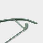 Вешалка-плечики антискользящая Доляна «Мята», 3 шт, 42×20 см, металл с ПВХ покрытием, цвет зелёный - Фото 5