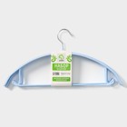 Плечики - вешалки для одежды антискользящие Доляна «Мята», 41.5×20.5 см, набор 3 шт, голубые - Фото 6