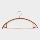 Плечики - вешалки для одежды Доляна, 42×20 см, 4 шт, антискользящее покрытие, цвет бронзовый - Фото 6
