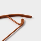 Плечики - вешалки для одежды Доляна, 42×20 см, 4 шт, антискользящее покрытие, цвет бронзовый - Фото 4