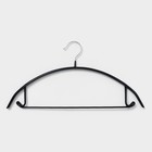 Плечики - вешалки для одежды Доляна, 42×20 см, 4 шт., антискользящее покрытие, чёрные - Фото 5
