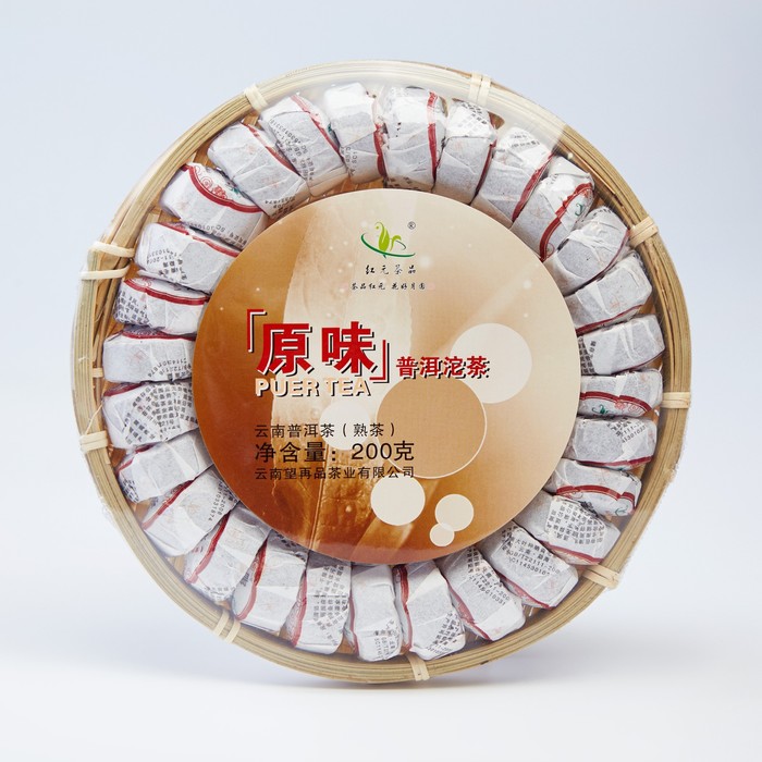 Китайский выдержанный чай "Шу Пуэр. Hongyuan", 200 г, 2020 г, Юньнань - Фото 1