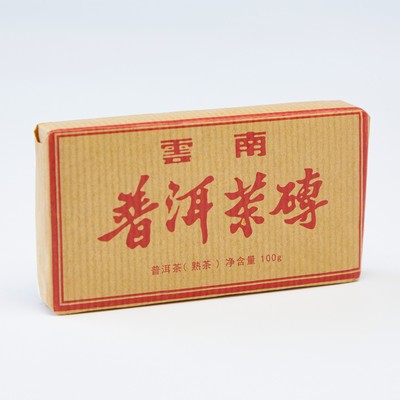 Китайский выдержанный черный чай "Шу Пуэр. PUER CHA ZHUAN", 100 г, 2017 г, Юньнань, кирпич    941764