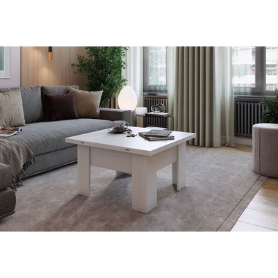 Стол – трансформер «Секрет», 820(1640)×800×470(750) мм, цвет белый рамух