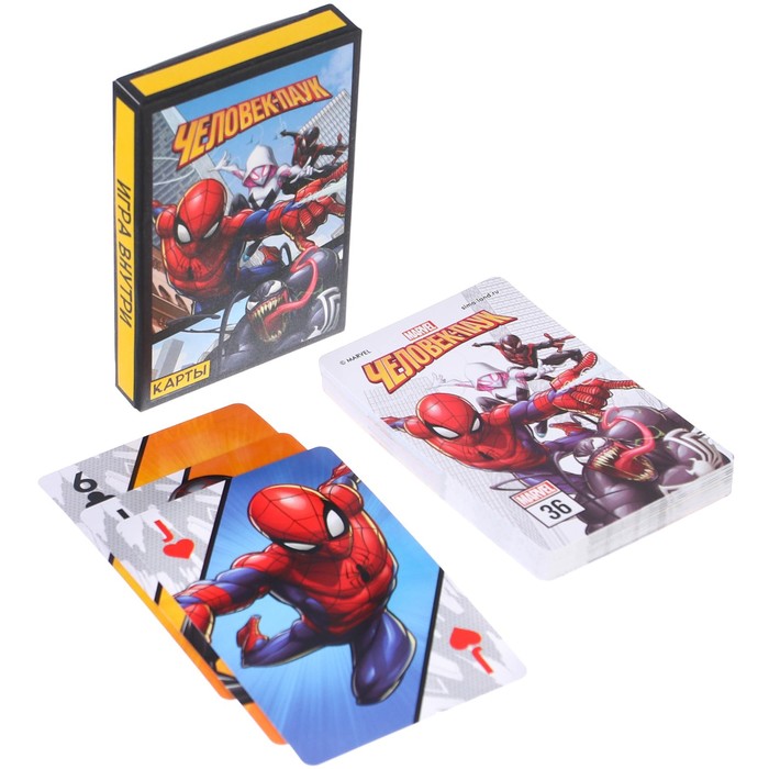 Карты игральные "Комикс" Человек-паук, Марвел - Фото 1