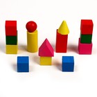 Деревянный цветной конструктор, 14 деталей - фото 34953347