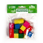 Деревянный цветной конструктор, 14 деталей 9378625