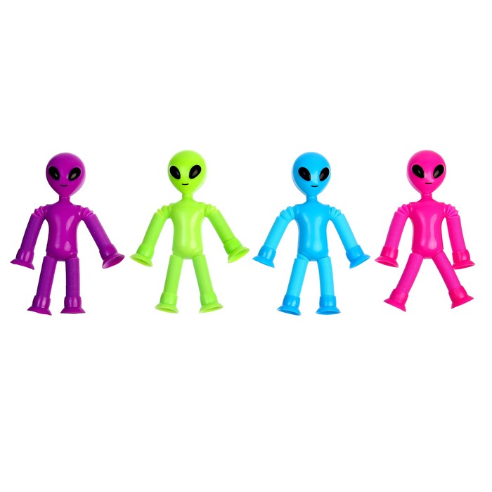 Развивающая игрушка «Прешелец» с присосками, цвета МИКС - фото 1900368843