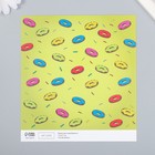Бумага для скрапбукинга "Пончики" плотность 180 гр 15,5х17 см - Фото 2