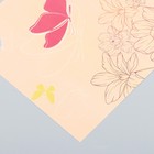 Бумага для скрапбукинга "Бабочки с цветами" плотность 180 гр 15,5х17 см - Фото 3