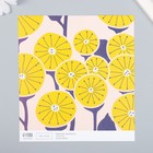 Бумага для скрапбукинга "Жёлтые цветы" плотность 180 гр 15,5х17 см - Фото 2