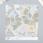 Бумага для скрапбукинга "Сказочные цветы" плотность 180 гр 15,5х17 см - Фото 2