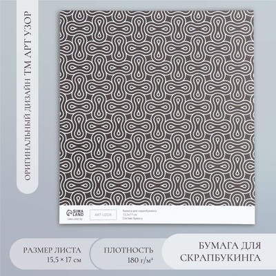 Бумага для скрапбукинга «Автотрек», плотность 180 г, 15.5×17 см