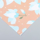 Бумага для скрапбукинга "Нежно-голубые цветы" плотность 180 гр 15,5х17 см - Фото 3