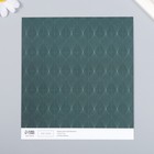 Бумага для скрапбукинга "Кристаллы на зелёном" плотность 180 гр 15,5х17 см - Фото 2