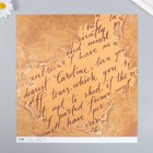 Бумага для скрапбукинга "Старинная рукопись" плотность 180 гр 30,5х32 см - Фото 2