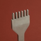 Набор строчных ромбовидных пробойников для кожи, шаг = 4 мм, 4 шт., цвет никель - Фото 7