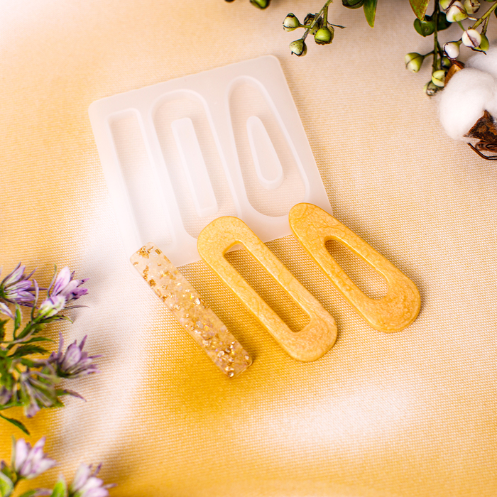 Молд силиконовый «Заколка», 3 вида заколки - Фото 1