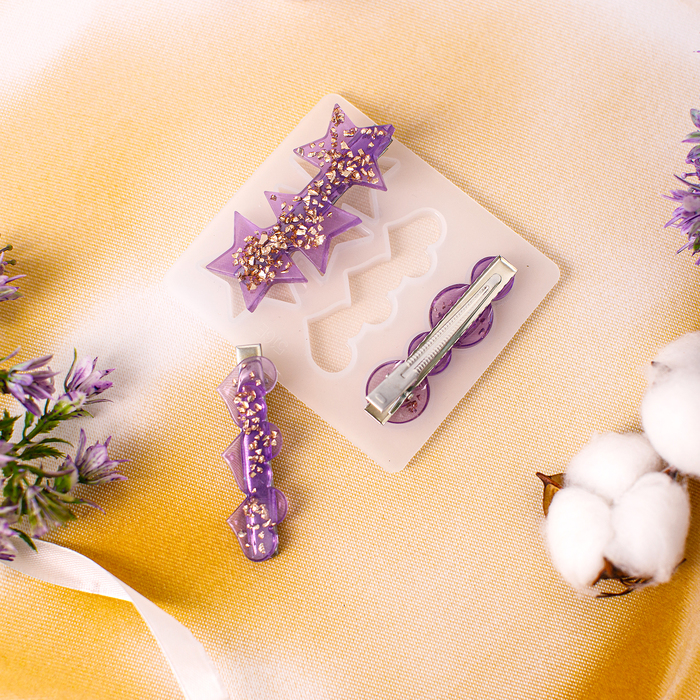 Молд силиконовый «Заколка», 3 вида заколки - Фото 1