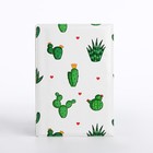 Обложка для паспорта, цвет белый/зелёный (комплект 2 шт) - фото 24534046