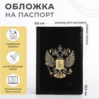 Обложка для паспорта, цвет чёрный - фото 300779309