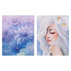 Набор из 2х картин на холсте "Девушка и цветы" 2 шт 40*50 - фото 319372760