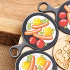 Подставка под горячее «Сковородка», дерево, 20×20 см, МИКС 9548839 - фото 16186151