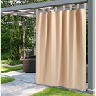 Портьера для террасы Этель 145×200 см на липучках, цвет бежевый, оксфорд с ВМГО, 100 %п/э - Фото 1