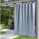 Портьера для террасы Этель 145×200 см на липучках, цвет серо-голубой, оксфорд с ВМГО, 100% п/э - Фото 1