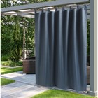 Портьера для террасы Этель 145×200 см на липучках, цвет графит, оксфорд с ВМГО, 100% п/э - Фото 1