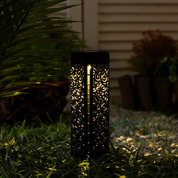 Садовый светильник Uniel «Магият» на солнечной батарее, 6 × 31 × 6 см, свечение тёплое белое - Фото 1