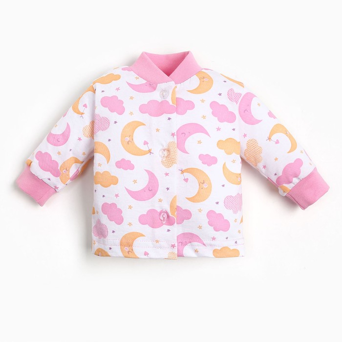 Кофточка для девочки, цвет белый/облачки, рост 74 см