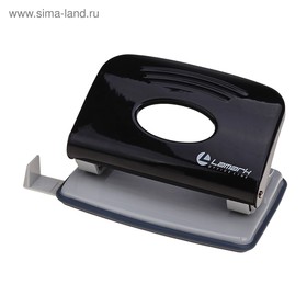 

Дырокол с линейкой 20 листов, Lamark Metallic, чёрный