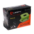 Дырокол с линейкой 20 листов, Lamark Metallic, чёрный - Фото 2