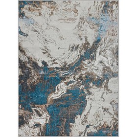 Ковёр прямоугольный Eliza 38508A, размер 125x180 см, цвет blue fls/cream fls