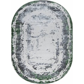 Ковёр овальный Kleopatra 36897J, размер 150x230 см, цвет green fls/l.grey