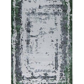 Ковёр прямоугольный Kleopatra 36897J, размер 150x400 см, цвет green fls/l.grey