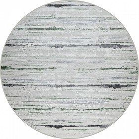 Ковёр круглый Kleopatra 38462A, размер 200x200 см, цвет green fls/l.grey
