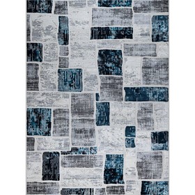 Ковёр прямоугольный Kleopatra 38471A, размер 250x350 см, цвет blue fls/l.grey