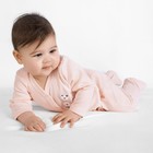 Комбинезон детский с закрытыми ножками «Горошинка», рост 80 см, цвет персиковый - фото 291576012