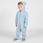 Комбинезон детский с капюшоном Bunny, рост 80 см, цвет голубой - фото 109929012