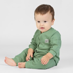 Комбинезон детский с открытыми ножками Basic, рост 62 см, цвет зелёный