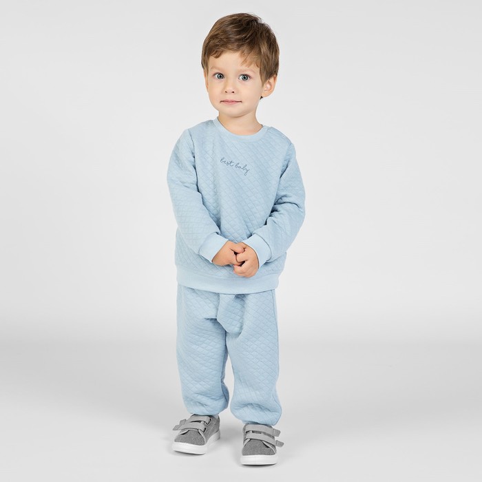 Костюм детский: свитшот и брюки Bunny, рост 68 см, цвет голубой