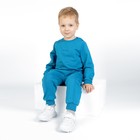 Костюм детский: свитшот и брюки One love light, рост 80 см, цвет морская волна - фото 109929120