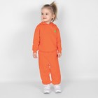 Костюм для девочки: худи и брюки, рост 98 см, цвет оранжевый - фото 285104452