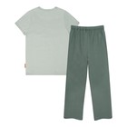 Пижама для мальчика: футболка и брюки «Симпл-димпл», рост 134 см, цвет серый, серо-зелёный - Фото 3