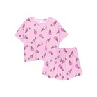 Пижама для девочки: футболка и шорты «Симпл-димпл», рост 146 см, цвет розовый - Фото 2