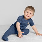 Ползунки детские с закрытыми ножками Basic, рост 56 см, цвет синий - Фото 4