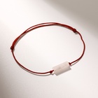 Браслет желаний «Кварц розовый» TUBE на бордовой нити, длина регулируется - Фото 2